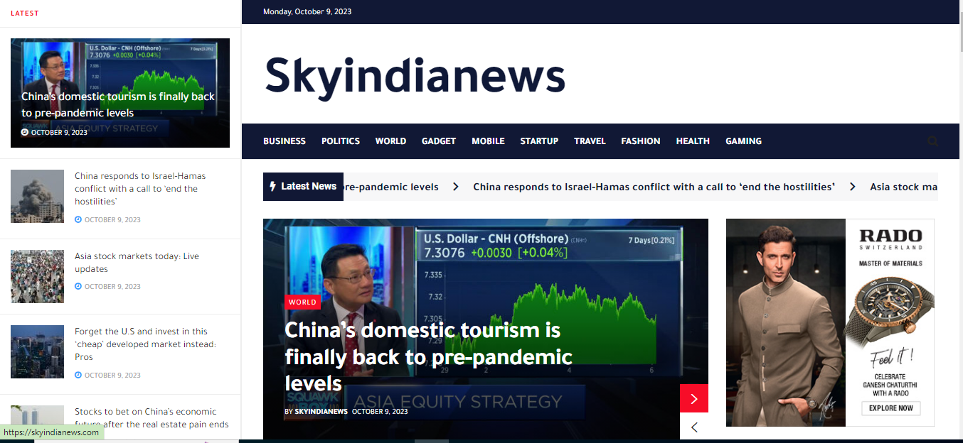 portfolio of skyindianews